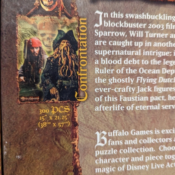 Pirates Of The Carribean Movie 300 PC Puzzle Game Depp Sparrow with Poster - Picture 4 of 5